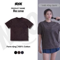 Áo Thun Oversize Nook Re:one Tee 100% Cotton Unisex T-shirt Nam Nữ Cổ Tròn-A00